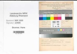 Entnazifizierung Hans Brunner, geb. 06.05.1900 (Arzt)