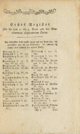 Erstes Register