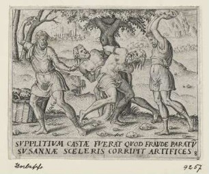 Auspeitschung der beiden Alten, Blatt 7 der Folge "Susanna und die beiden Alten"