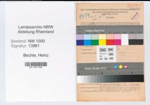 Entnazifizierung Heinz Bechte, geb. 14.08.1914 (Lehrer)