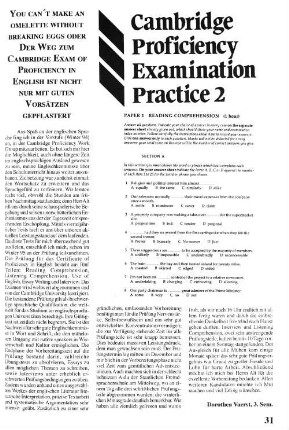 Cambridge Proficiency Examination Practise 2
