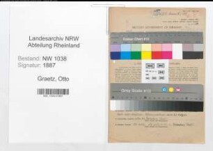 Entnazifizierung Otto Graetz , geb. 05.09.1911 (Weichenwaerter)