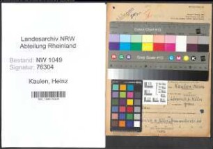 Entnazifizierung Heinz Kaulen , geb. 30.03.1883 (Landwirt)