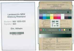 Entnazifizierung Wilhelm Elm , geb. 11.12.1908 (Techniker)