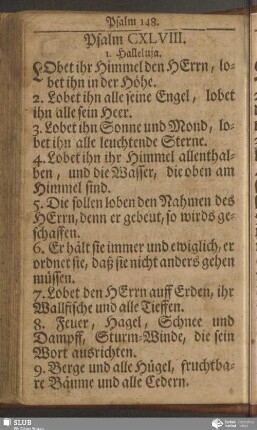 Psalm CXLVIII