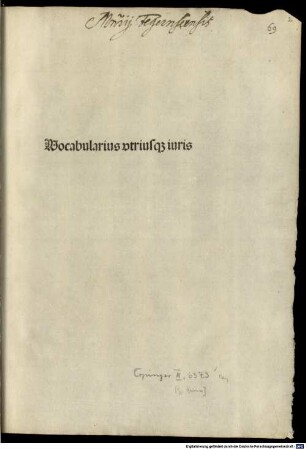 Vocabularius utriusq[ue] iuris