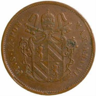 Münze, 2 Baiocchi, 1851