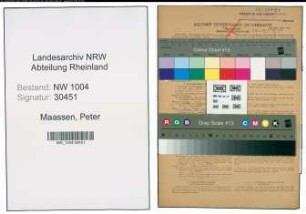 Entnazifizierung Peter Maassen , geb. 01.08.1916 (Schweisser)