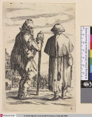 [Bauernpaar; Peasant couple seen from back]