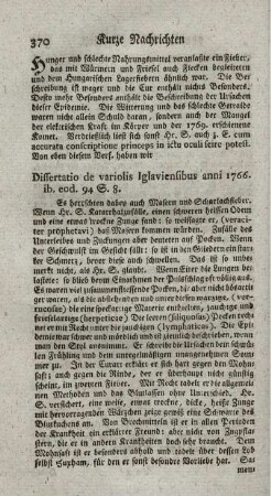 De variolis Iglaviensibus anni 1766. Diss.
