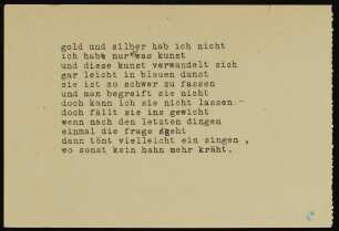 gold und silber hab ich nicht...