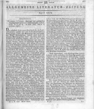 Beiträge zur gesammten Forstwissenschaft. Hrsg. von J. C. Hundeshagen. H. 1-2. Tübingen: Laupp 1824-25