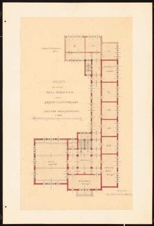 Gymnasium Berlin-Lichterfelde: Grundriss 2.OG 1:200