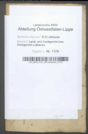 Erblasser: Wellmann, Dorothee Henriette, geb. Degenhard: