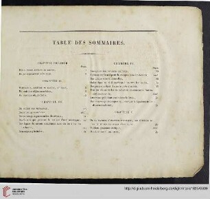 Table des sommaires
