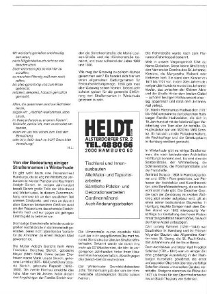 Von der Bedeutung einiger Straßennamen in Winterhude