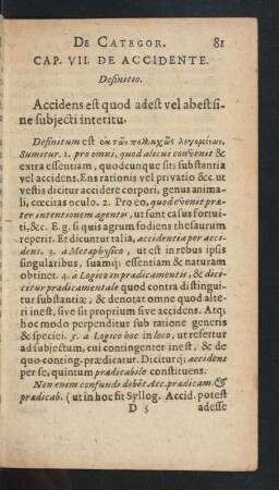 Cap. VII. De Accidente.