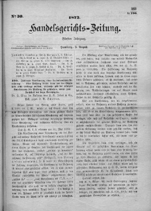 No. 30. 3. August 1872