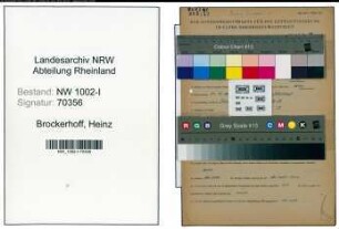 Entnazifizierung Heinz Brockerhoff , geb. 21.12.1904 (Schlosser)