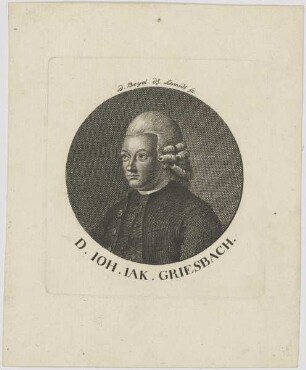 Bildnis des Ioh. Iak. Griesbach