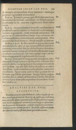 Analysis Cap. XVIII.