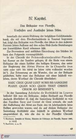 IV. Kapitel: Das Reliquiar von Floreffe, Vorstufen und Ausläufer seines Stiles