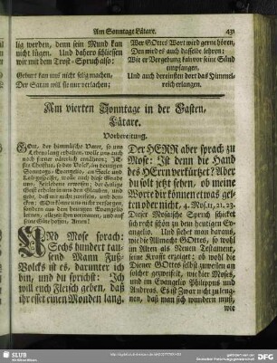 Am vierten Sonntage in der Fasten, Lätare