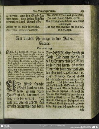Am vierten Sonntage in der Fasten, Lätare
