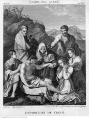 Galerie du Musée Napoléon / publiée par Filhol et rédigée par Joseph Lavallée, Paris : Filhol, 1804-1813, Band 3., Tafel 211: Kreuzabnahme