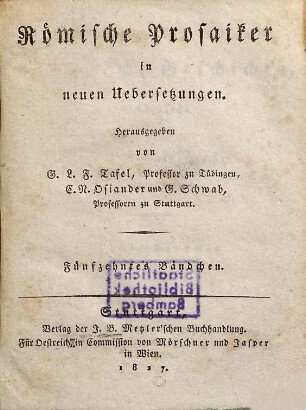 Ammianus Marcellinus Römische Geschichte, 1