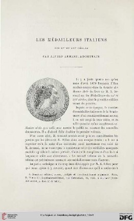 2. Pér. 27.1883: Alfred Armand, Les médailleurs italiens des XVe et XVIe siècles : [Rezension]