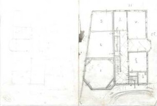 Hildebrand, Adolf von; München, Perfallstr.; Haus Hildebrand - frühes Projekt (Grundriss)