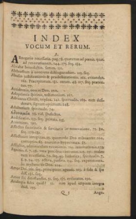Index Vocum Et Rerum.