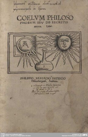 Coelum philosophorum seu de secretis naturae liber