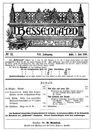 No. 11, 1. Juni 1898