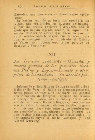 XII. Invasión zambalena. - ...
