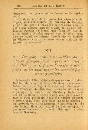 XII. Invasión zambalena. - ...