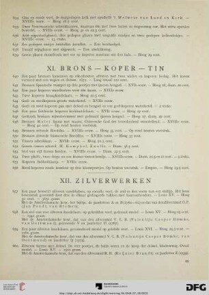 XI. Brons – koper – tin (Nr. 640-656)