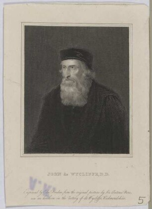 Bildnis des John de Wycliffe