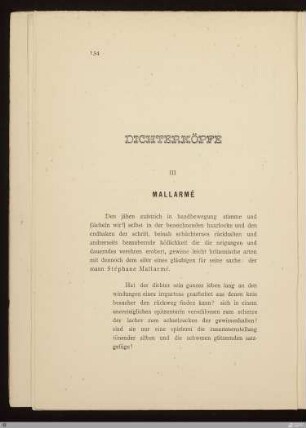 III Mallarmé