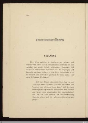 III Mallarmé