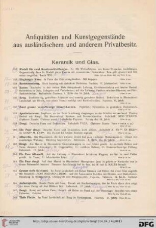 Antiquitäten und Kunstgegenstände aus ausländischem und anderem Privatbesitz (Nr.152-379o)
