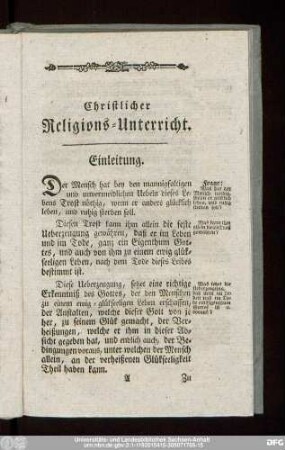 Christlicher Religions-Unterricht.