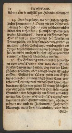 IV. [Die Dichtkunst.]