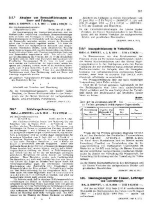 Schlafwagenbenutzung : [Amtliche Erlasse] ; [Amtlicher Teil]