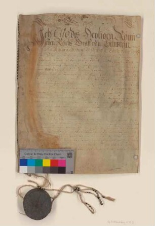 Otto Reichsgraf von Schwerin auf Altlandsberg bestätigt die von seinem Vater erteilten, inserierten Innungsartikel des Bäckerhandwerks der Stadt Altlandsberg.