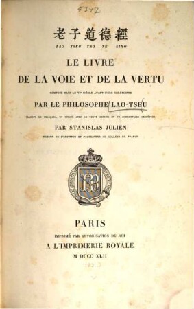 Le livre de la voie et le la vertu