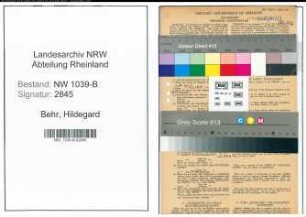 Entnazifizierung Hildegard Behr , geb. 05.11.1911 (Lehrerin)
