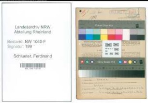 Entnazifizierung Ferdinand Schlueter , geb. 04.09.1921 (Zollangestellter)