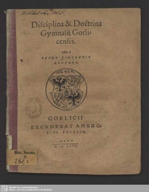 Disciplina et doctrina gymnasii Gorlicensis